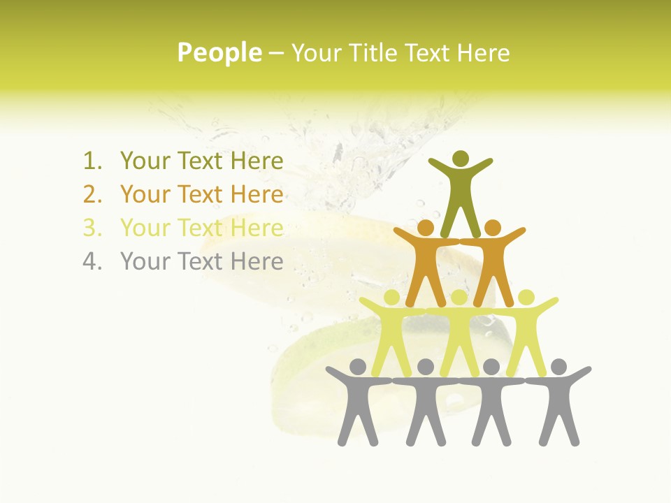 Lemon And Lime Dropped With A Splash Into Water PowerPoint Template