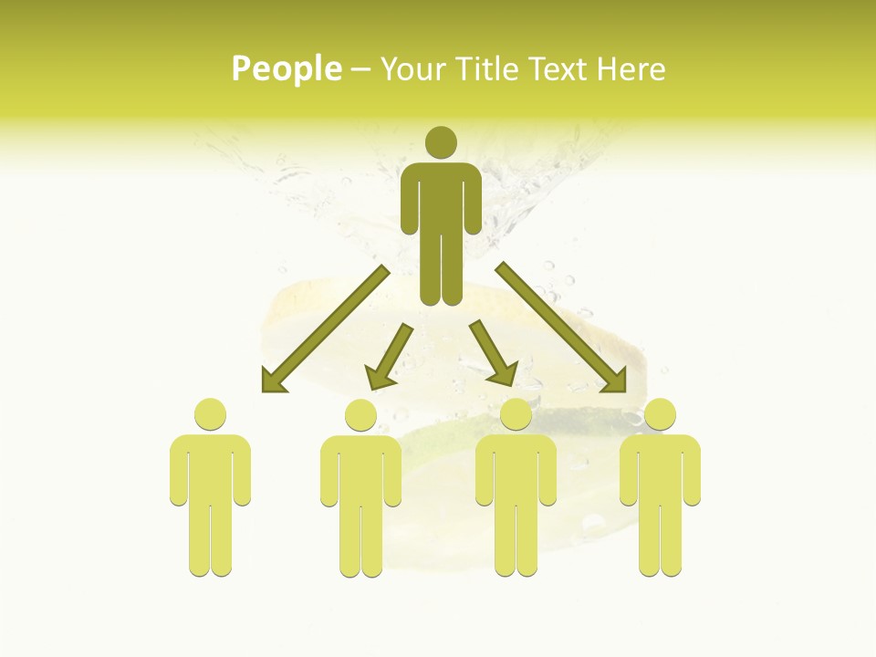 Lemon And Lime Dropped With A Splash Into Water PowerPoint Template