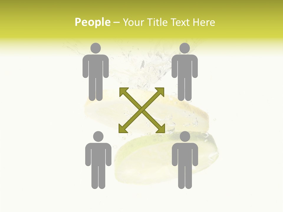 Lemon And Lime Dropped With A Splash Into Water PowerPoint Template