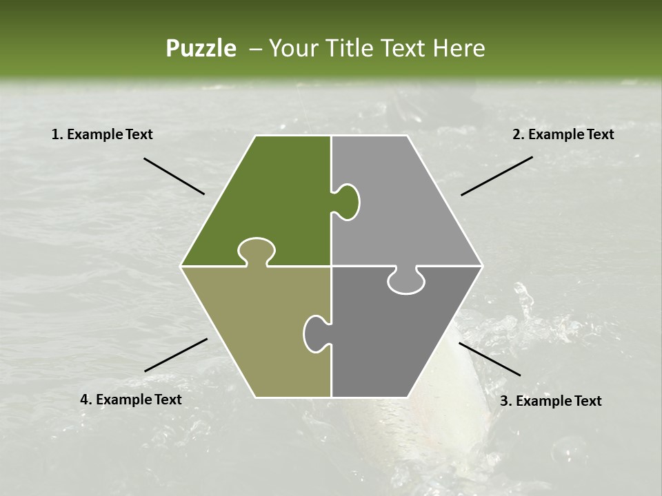 Fly Fishing On River PowerPoint Template