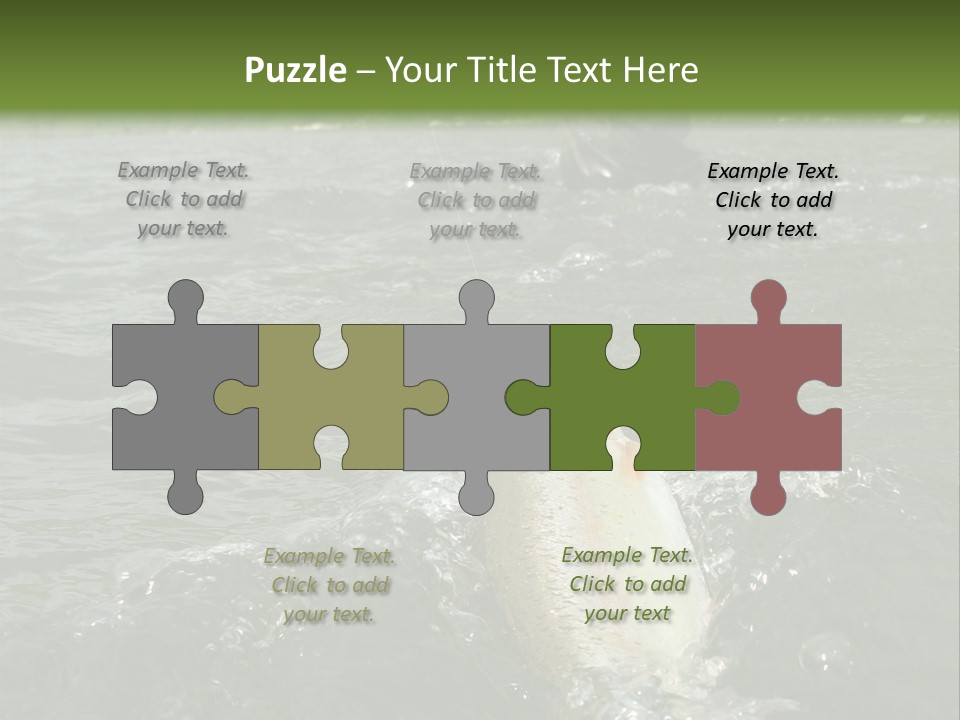 Fly Fishing On River PowerPoint Template