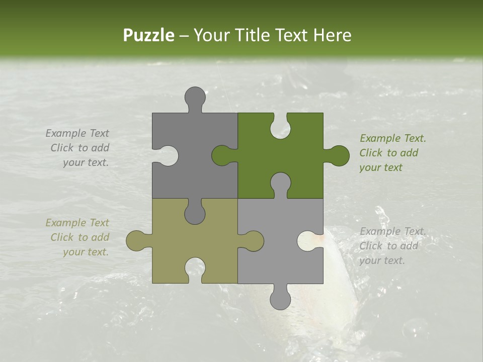 Fly Fishing On River PowerPoint Template