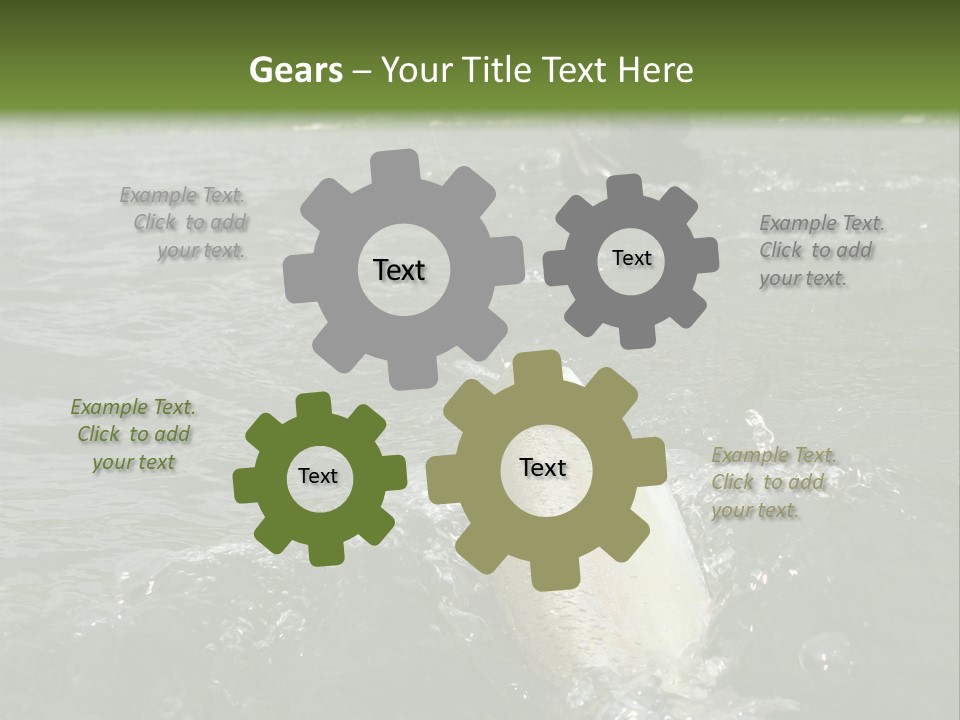Fly Fishing On River PowerPoint Template