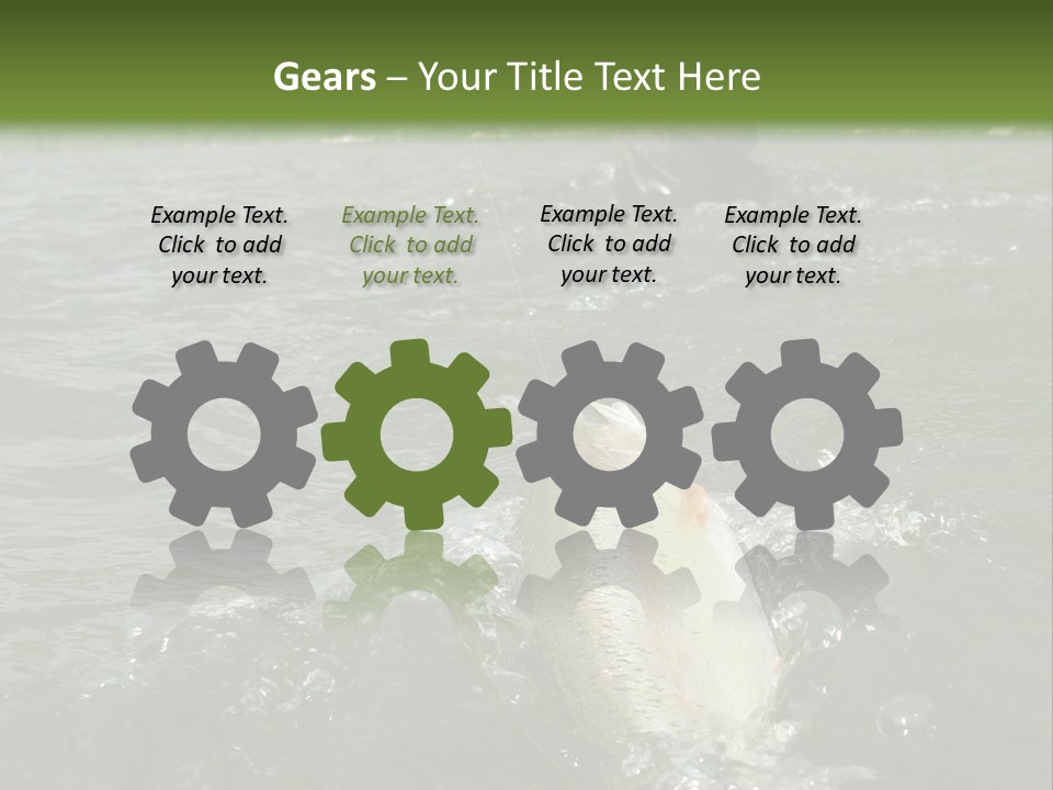 Fly Fishing On River PowerPoint Template
