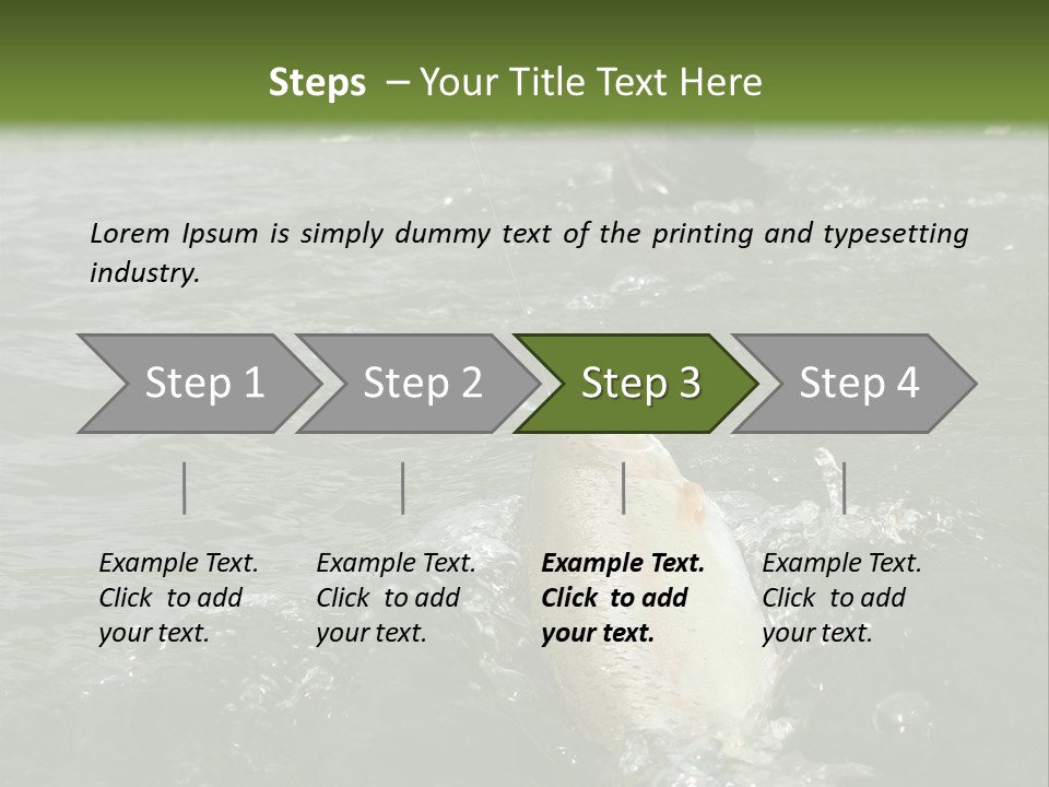 Fly Fishing On River PowerPoint Template