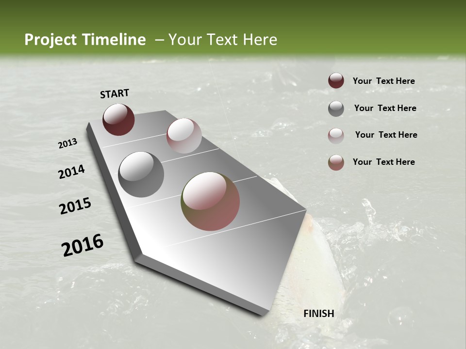 Fly Fishing On River PowerPoint Template