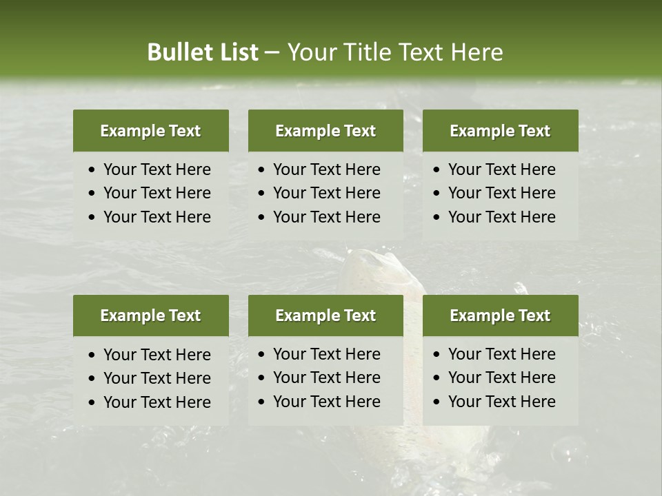 Fly Fishing On River PowerPoint Template