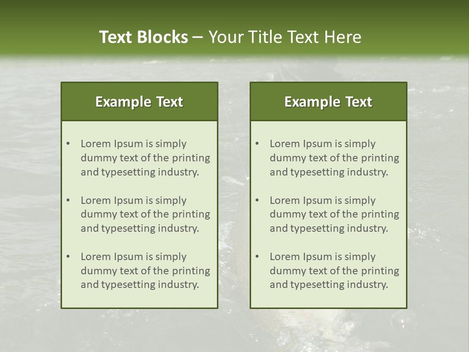 Fly Fishing On River PowerPoint Template