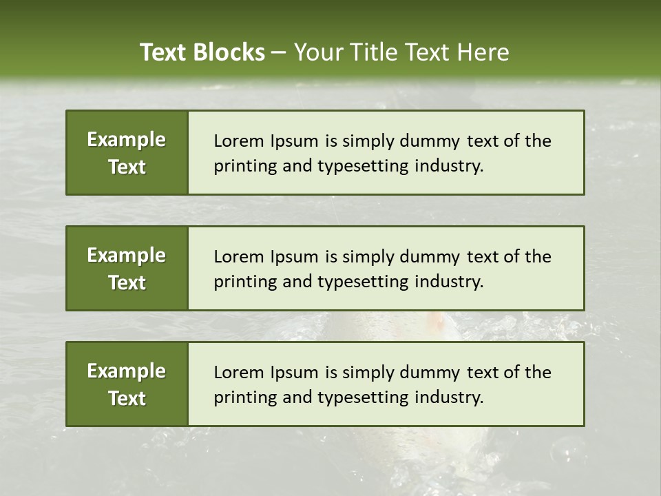 Fly Fishing On River PowerPoint Template