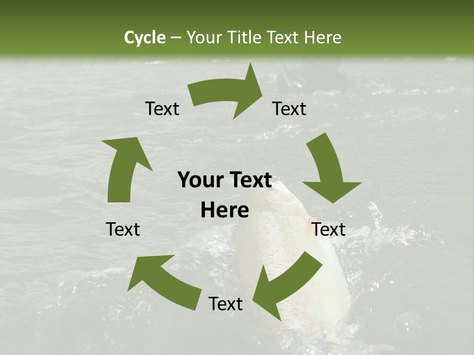 Fly Fishing On River PowerPoint Template
