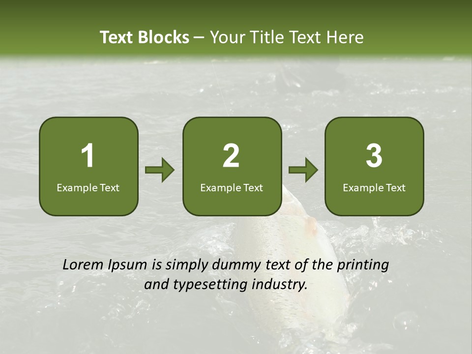 Fly Fishing On River PowerPoint Template