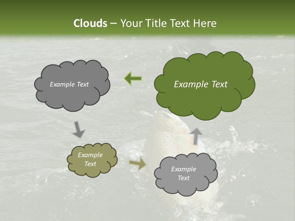 Fly Fishing On River PowerPoint Template