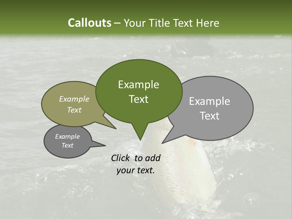 Fly Fishing On River PowerPoint Template