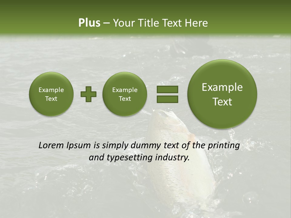 Fly Fishing On River PowerPoint Template