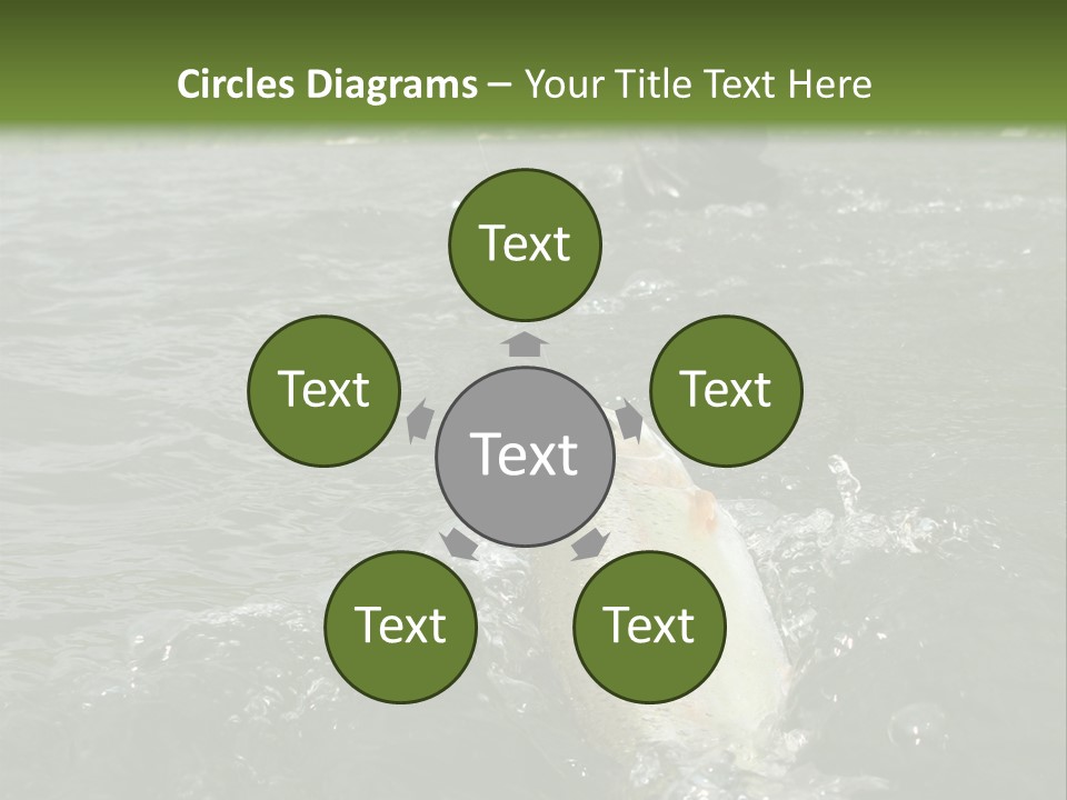 Fly Fishing On River PowerPoint Template