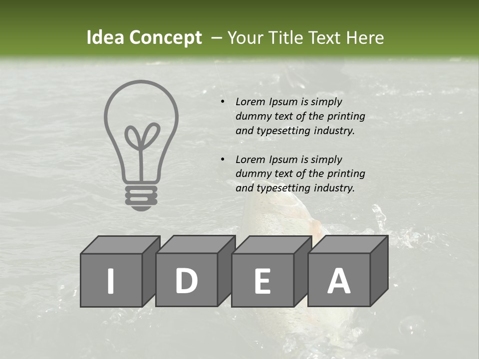 Fly Fishing On River PowerPoint Template