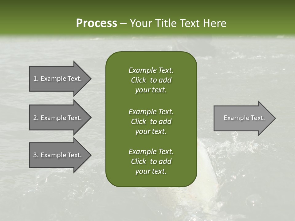 Fly Fishing On River PowerPoint Template