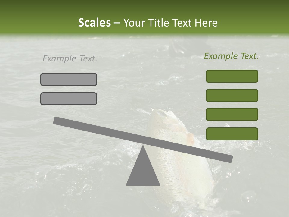 Fly Fishing On River PowerPoint Template