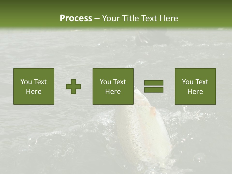 Fly Fishing On River PowerPoint Template