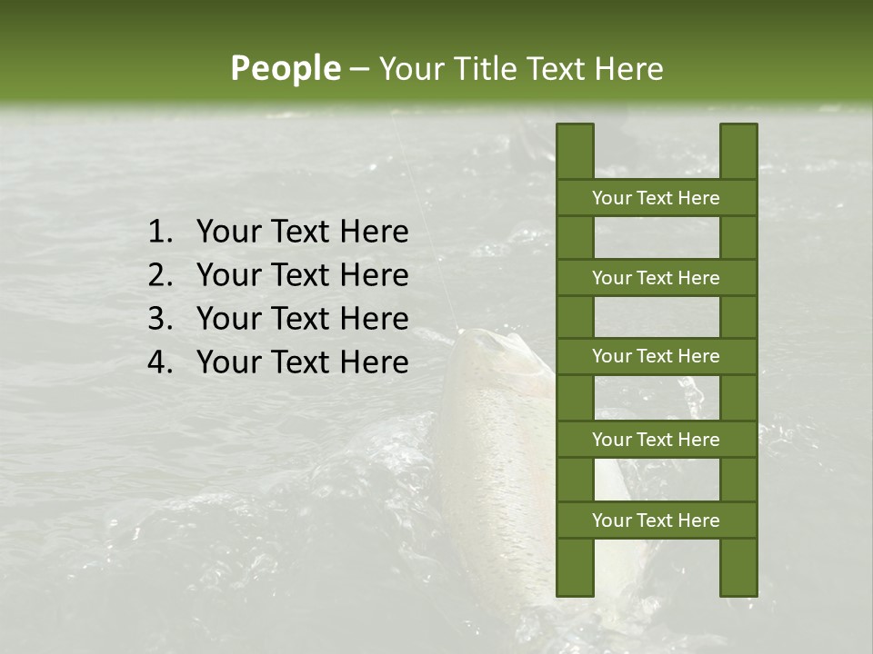Fly Fishing On River PowerPoint Template