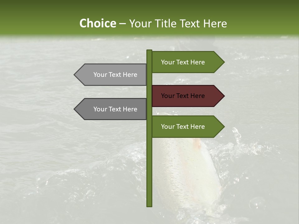Fly Fishing On River PowerPoint Template
