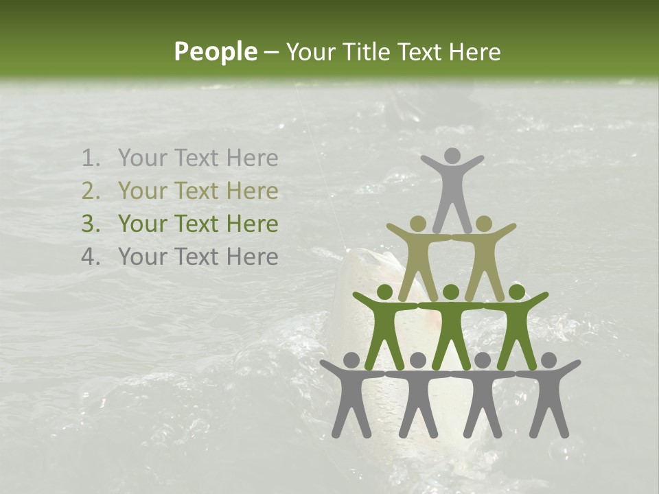 Fly Fishing On River PowerPoint Template