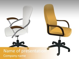 Two Armchairs. Vector. Without Mesh. Stock Vector Illustration: PowerPoint Template