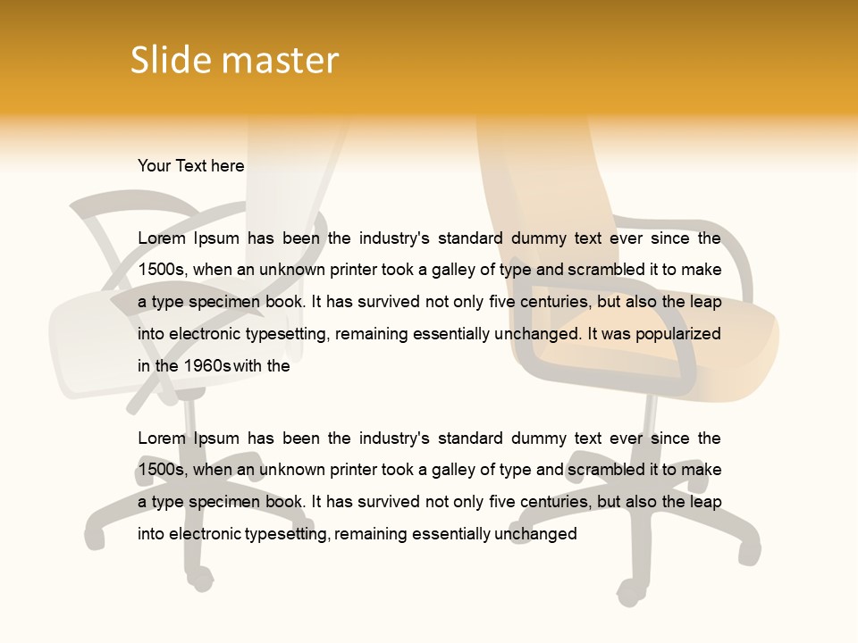 Two Armchairs. Vector. Without Mesh. Stock Vector Illustration: PowerPoint Template