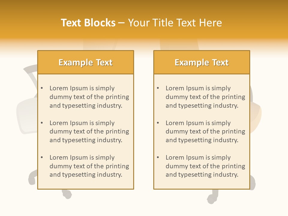 Two Armchairs. Vector. Without Mesh. Stock Vector Illustration: PowerPoint Template