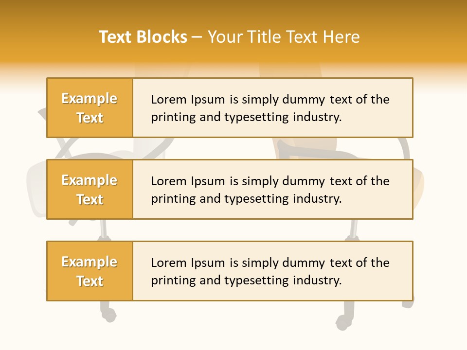 Two Armchairs. Vector. Without Mesh. Stock Vector Illustration: PowerPoint Template