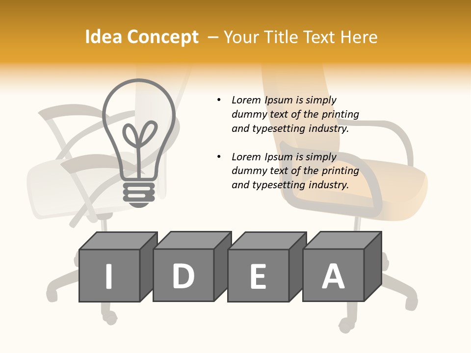 Two Armchairs. Vector. Without Mesh. Stock Vector Illustration: PowerPoint Template