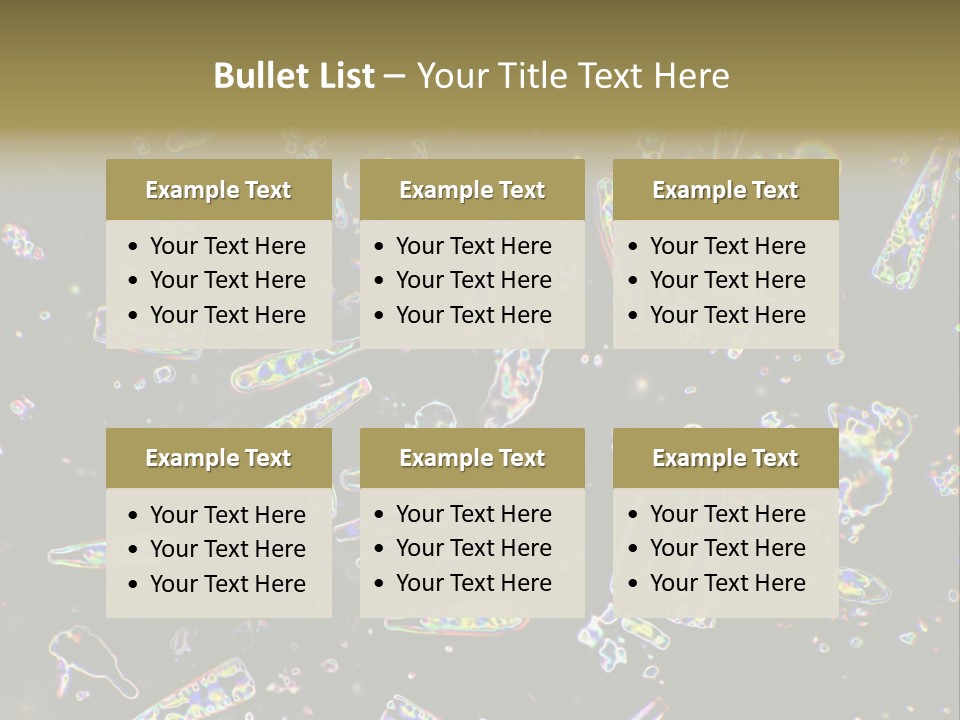 Mixed Diatoms From A Small Creek. This Image Has Been Enhanced With A Density Color Conversion Algorithm To Accentuate Internal Structure. Magnification 400X PowerPoint Template