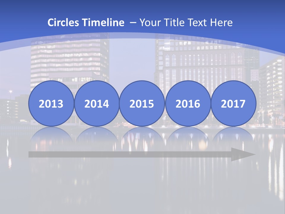 Downtown Of Tampa By Night PowerPoint Template