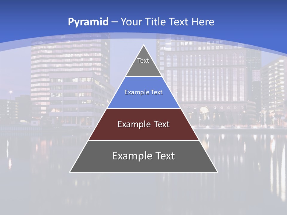 Downtown Of Tampa By Night PowerPoint Template