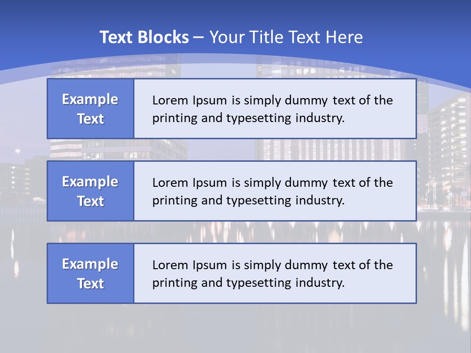 Downtown Of Tampa By Night PowerPoint Template