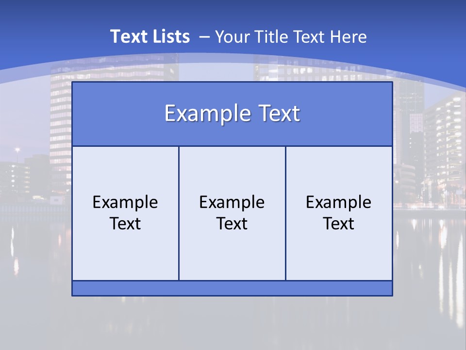 Downtown Of Tampa By Night PowerPoint Template