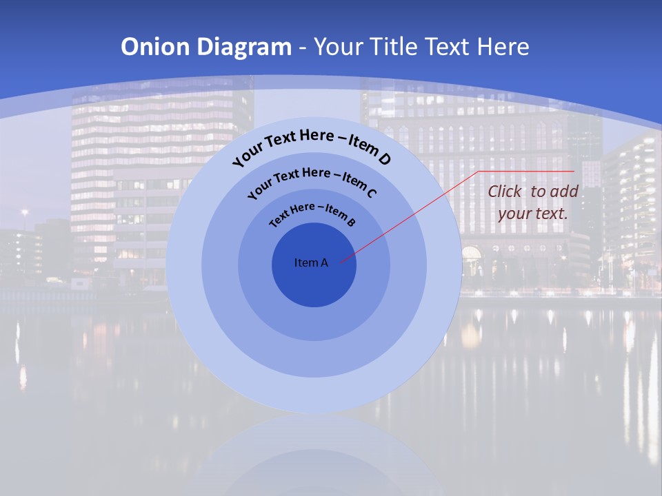 Downtown Of Tampa By Night PowerPoint Template