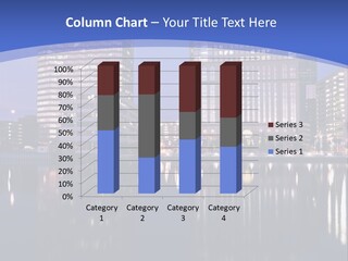 Downtown Of Tampa By Night PowerPoint Template