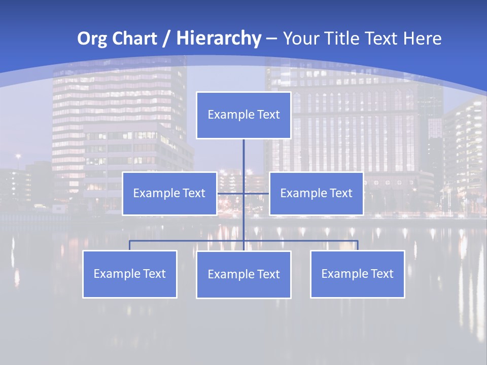 Downtown Of Tampa By Night PowerPoint Template