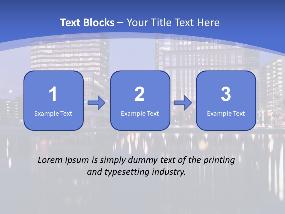 Downtown Of Tampa By Night PowerPoint Template