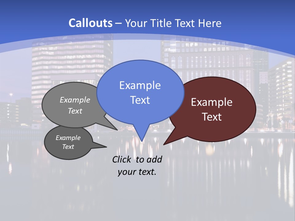 Downtown Of Tampa By Night PowerPoint Template