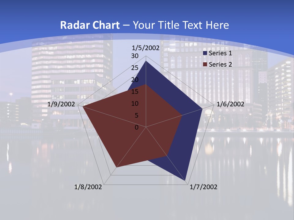 Downtown Of Tampa By Night PowerPoint Template