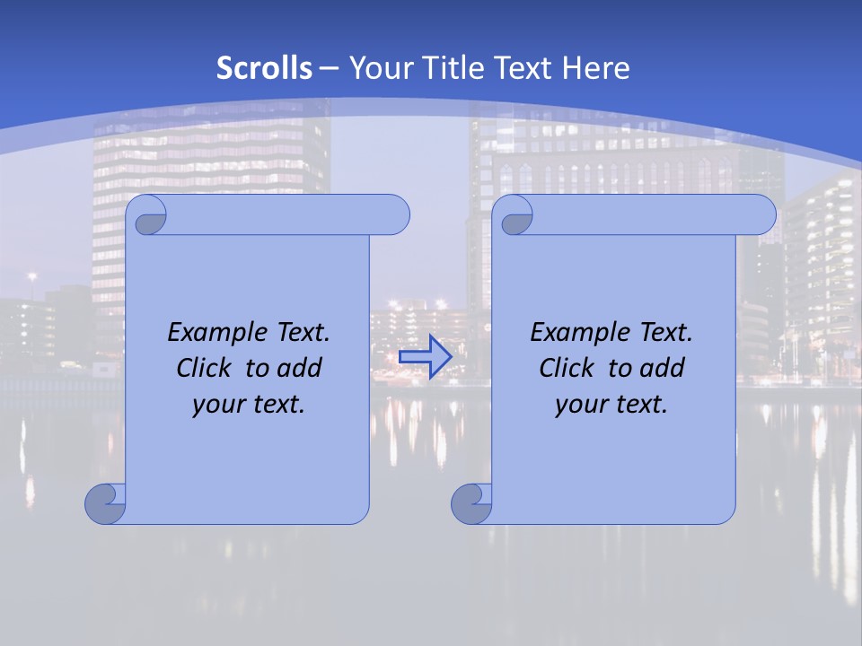 Downtown Of Tampa By Night PowerPoint Template