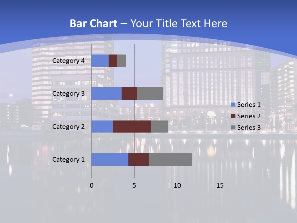 Downtown Of Tampa By Night PowerPoint Template