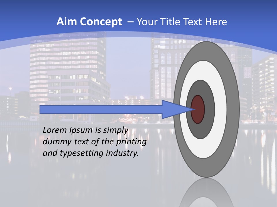 Downtown Of Tampa By Night PowerPoint Template