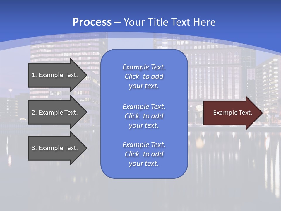 Downtown Of Tampa By Night PowerPoint Template