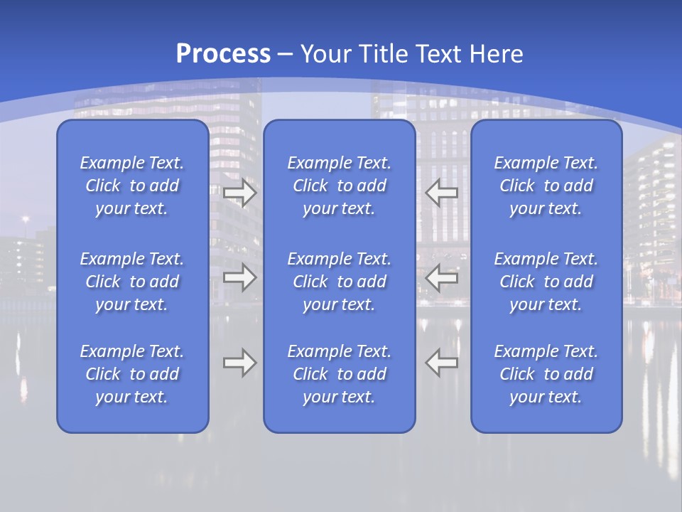 Downtown Of Tampa By Night PowerPoint Template