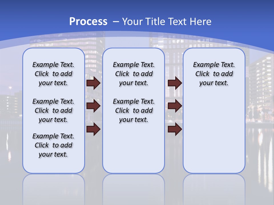 Downtown Of Tampa By Night PowerPoint Template