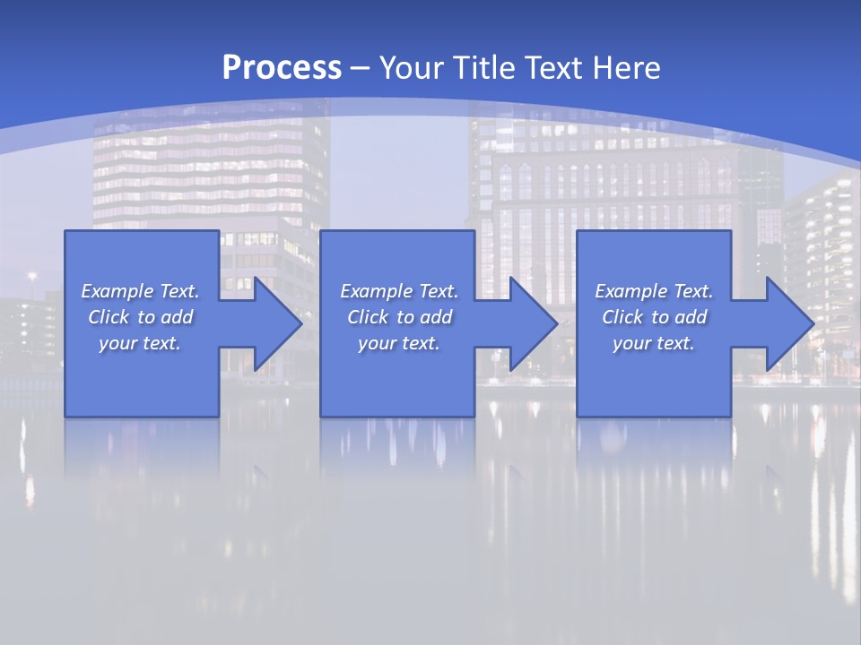 Downtown Of Tampa By Night PowerPoint Template