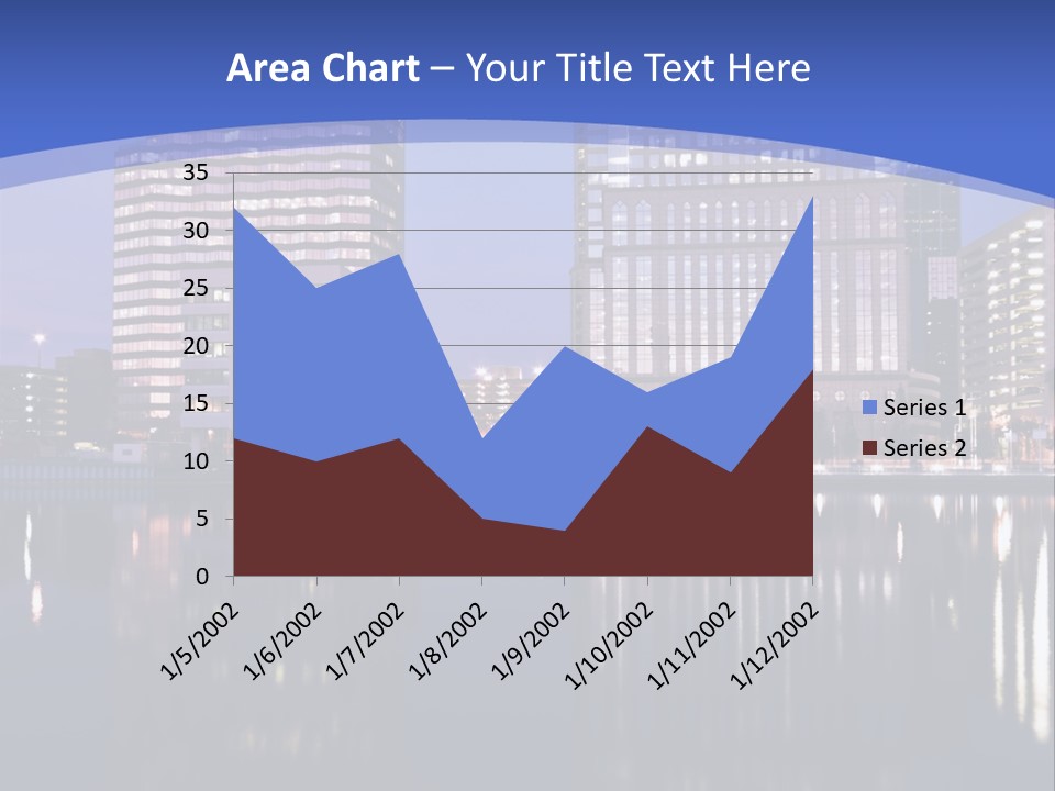 Downtown Of Tampa By Night PowerPoint Template